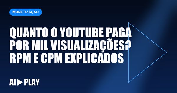 Capa do artigo: Quanto o YouTube paga por mil visualizações? RPM e CPM explicados